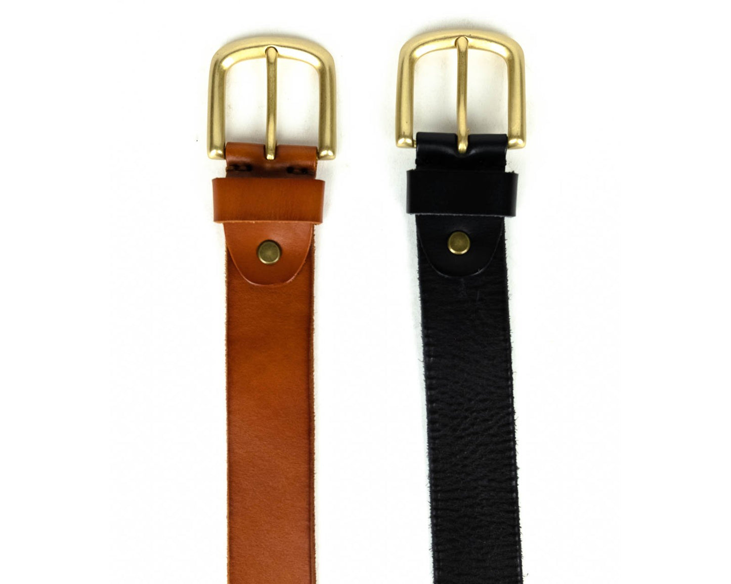 38mm brass buckle leather belt