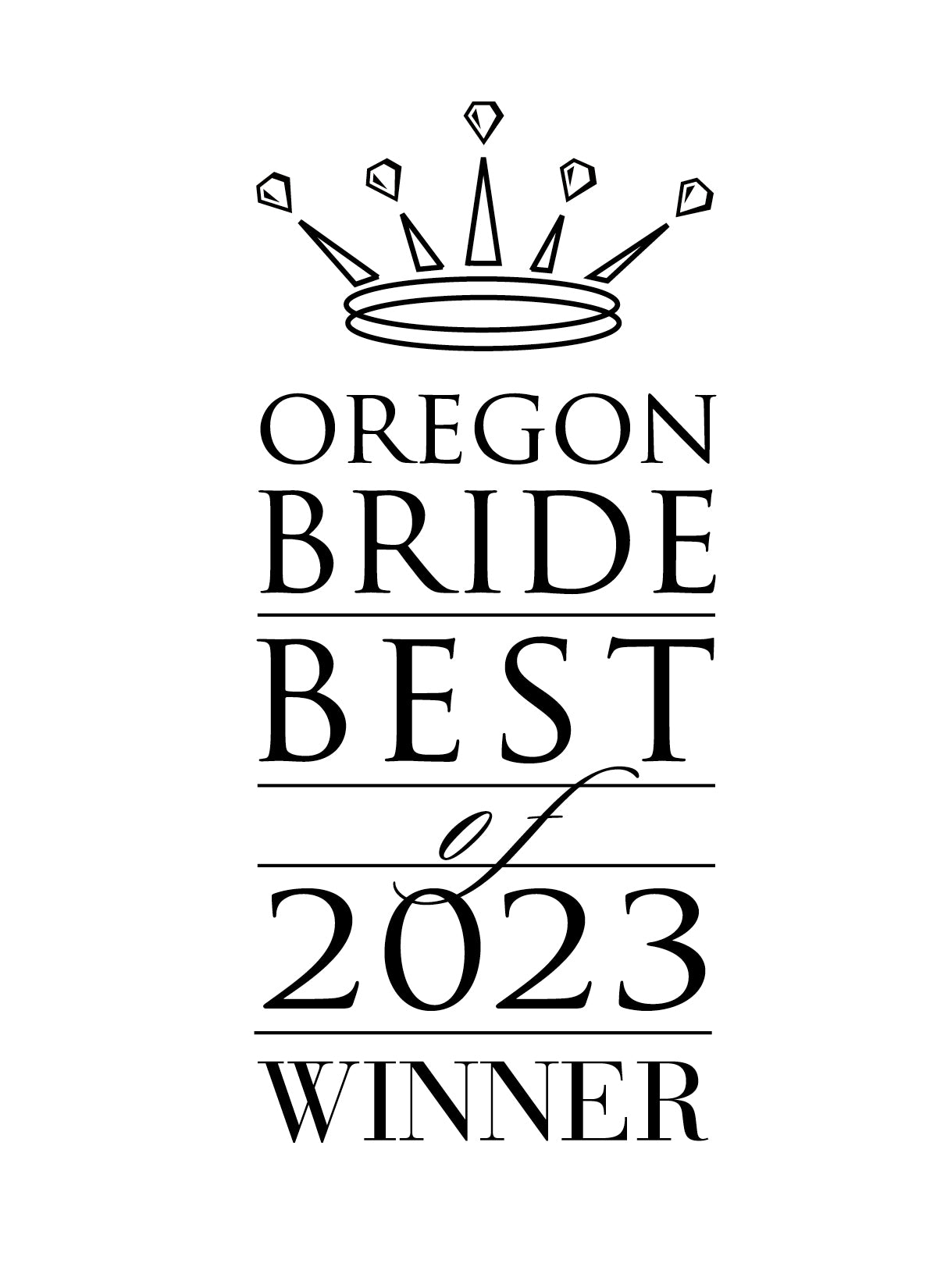 The House of Rose was awarded with the 2023 Oregon Bride magazine's Best Formalwear