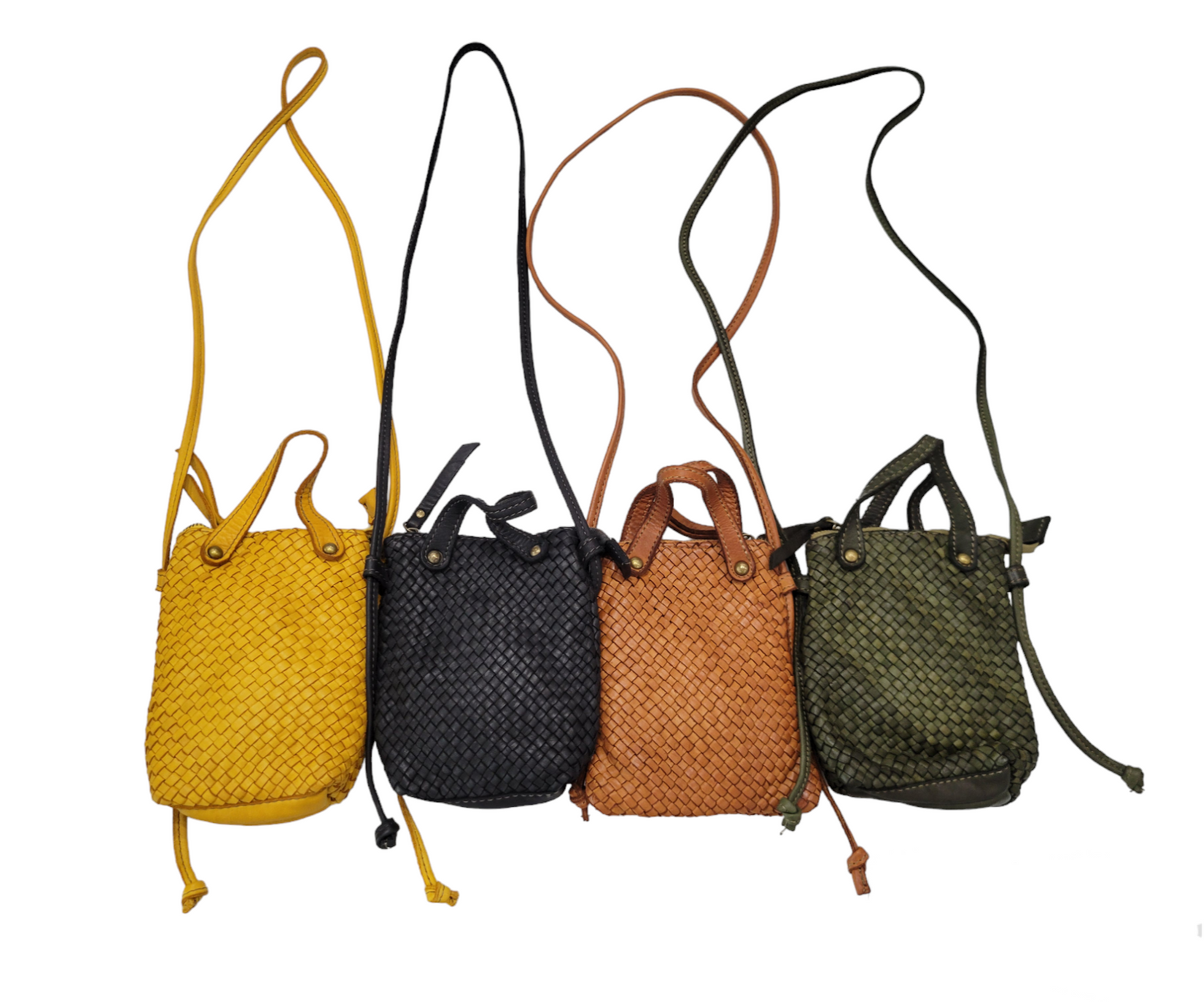 Francis Woven Leather Crossbody Side Bag