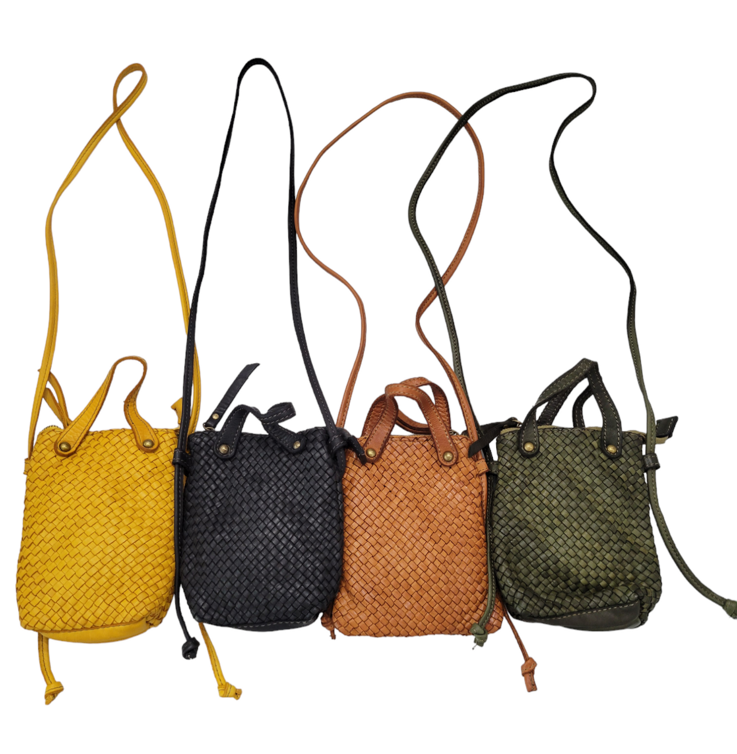 Francis Woven Leather Crossbody Side Bag