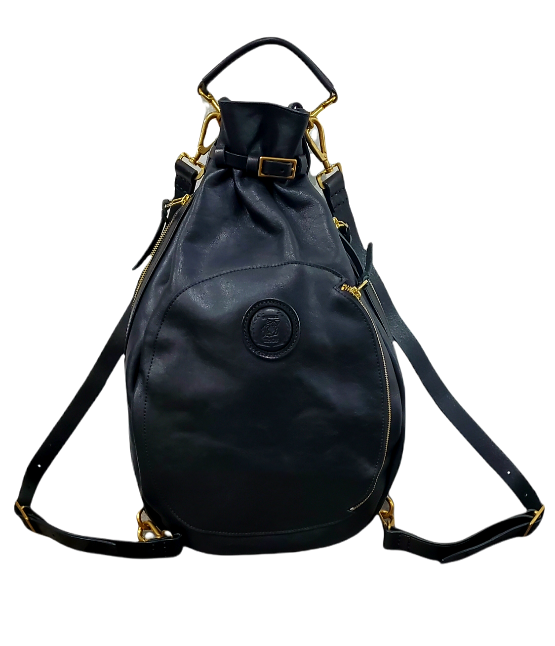 Valentino Di Paolo Italy Leather Convertible Backpack Hobo Shoulder Bag