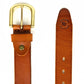 35mm brass buckle leather belt
